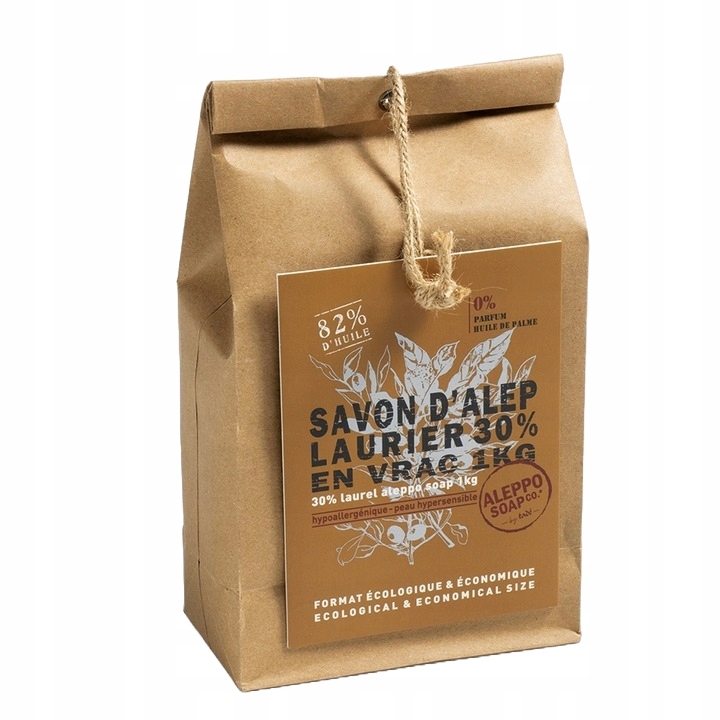 1KG Mydła Aleppo 30% Lauru Syria (5x200g) Tade Zero Waste