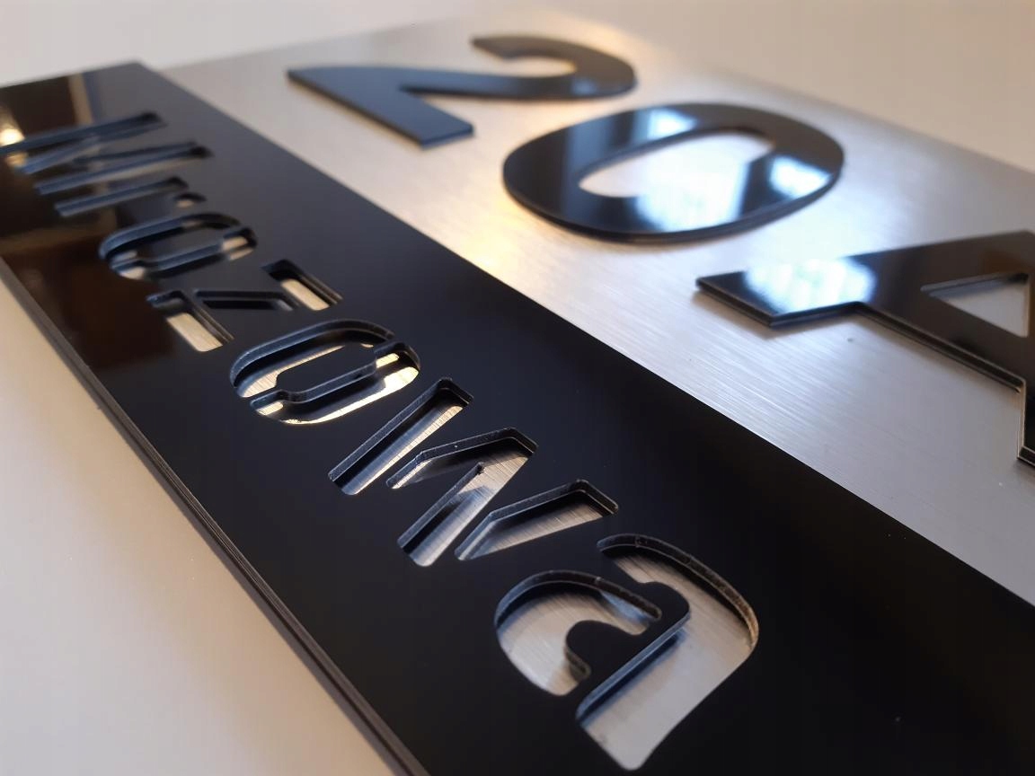 Numer domu - Tabliczka adresowa ALUMINIUM 20/25 Szerokość produktu 25 cm