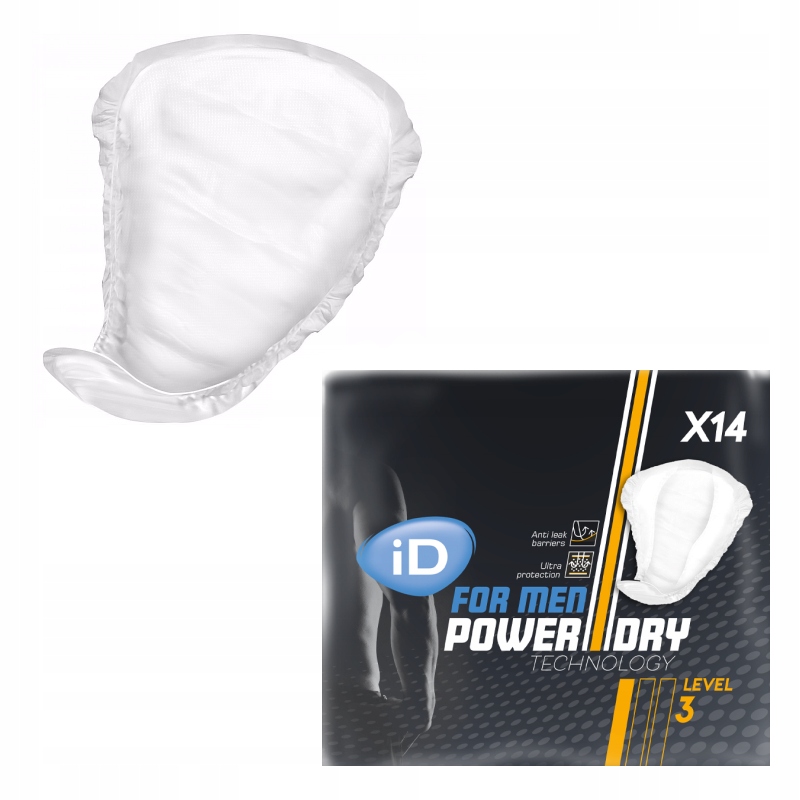 

Wkłady Anatomiczne męskie Power Dry 14 szt level 3