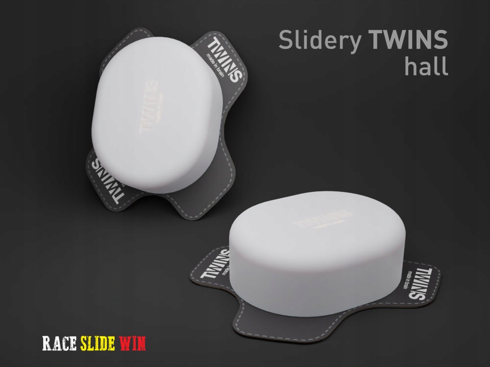 Polymerové slidery na kolena Twins Hall white