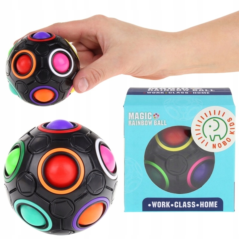 

Piłka Sensoryczna Kostka Antystresowa Rainbow Ball