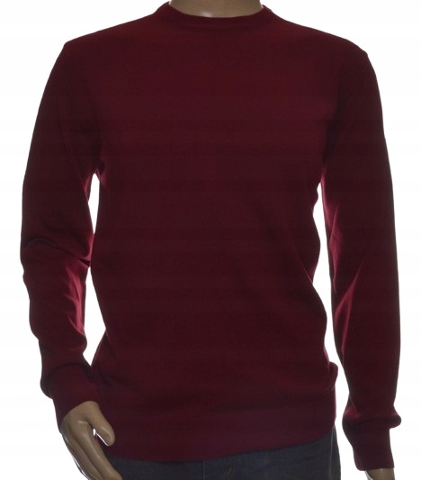 Pánský svetr z kašmíru a merino vlny, kašmírový, velikost 5XL, bordó (vínová) barva, model 131