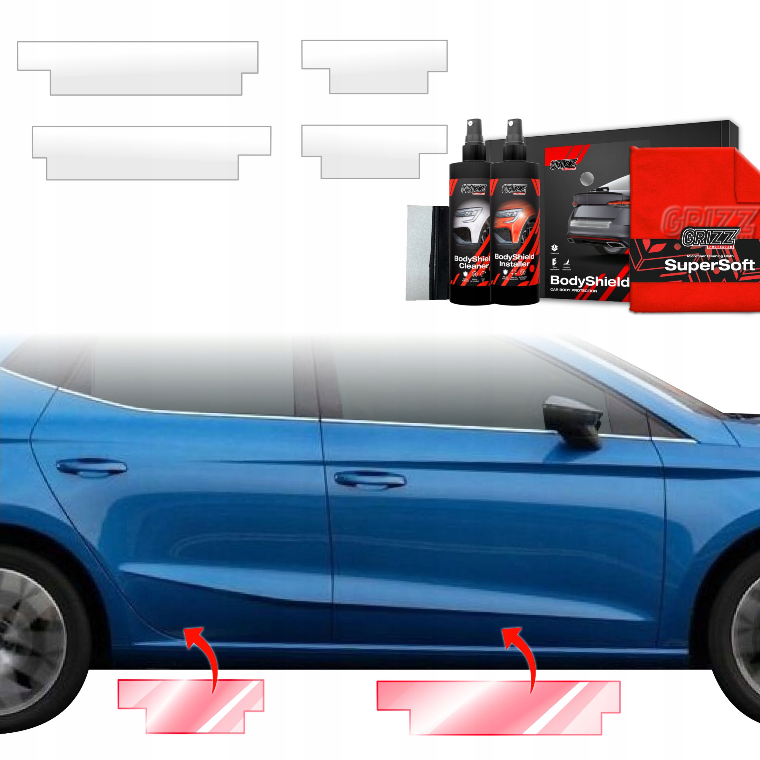 4v1 Fólie Ppf dýha na prahy pro Seat Ibiza (2021-2025) Grizz