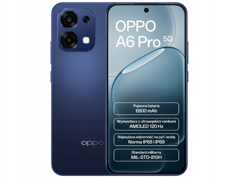 Smartfon Oppo A6 Pro 5G 8/256GB 6.57" 120Hz Niebieski