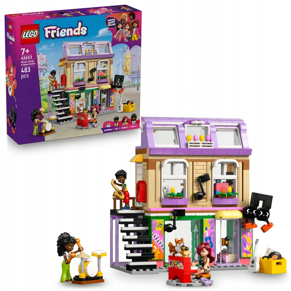 Lego Friends 42653 Obchod s hudebninami a byt