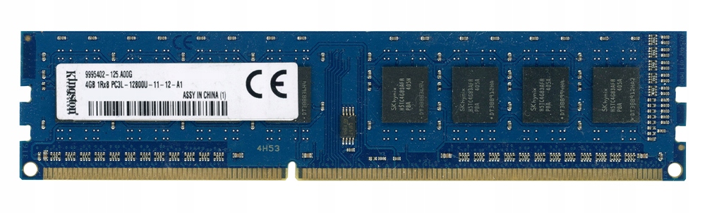 Kingston 4GB DDR3 1600MHz PC3L-12800U Non-ecc