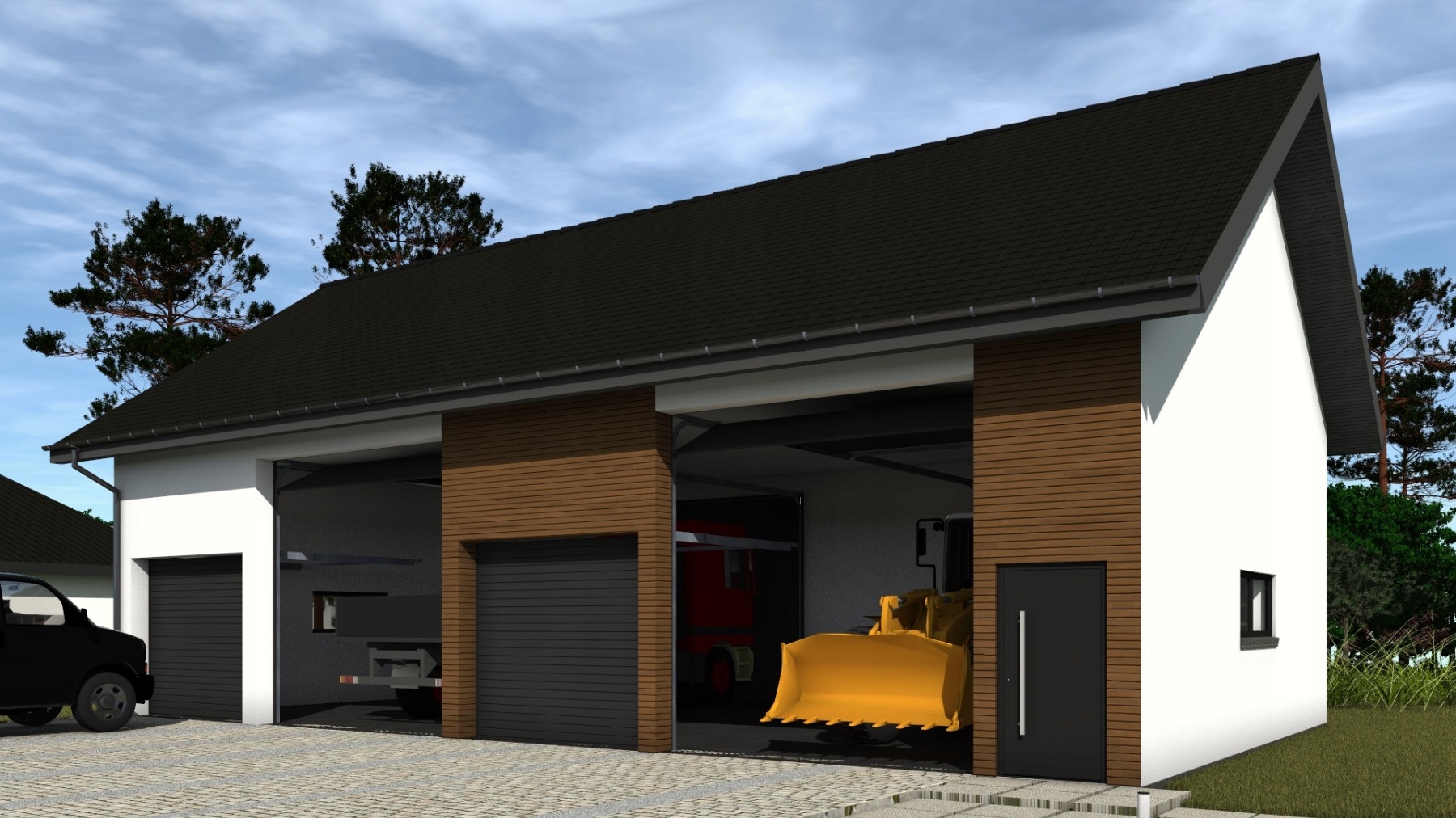 PROJEKT GARAŻU CZTEROSTANOWISKOWEGO G442