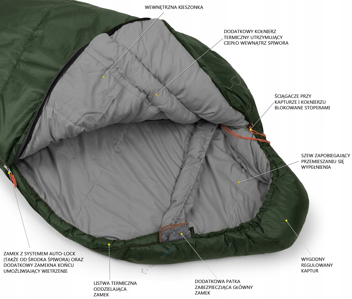 LEKKI CIEPŁY ŚPIWÓR EASY CAMP ORBIT 400 do -28st Numer katalogowy producenta 123