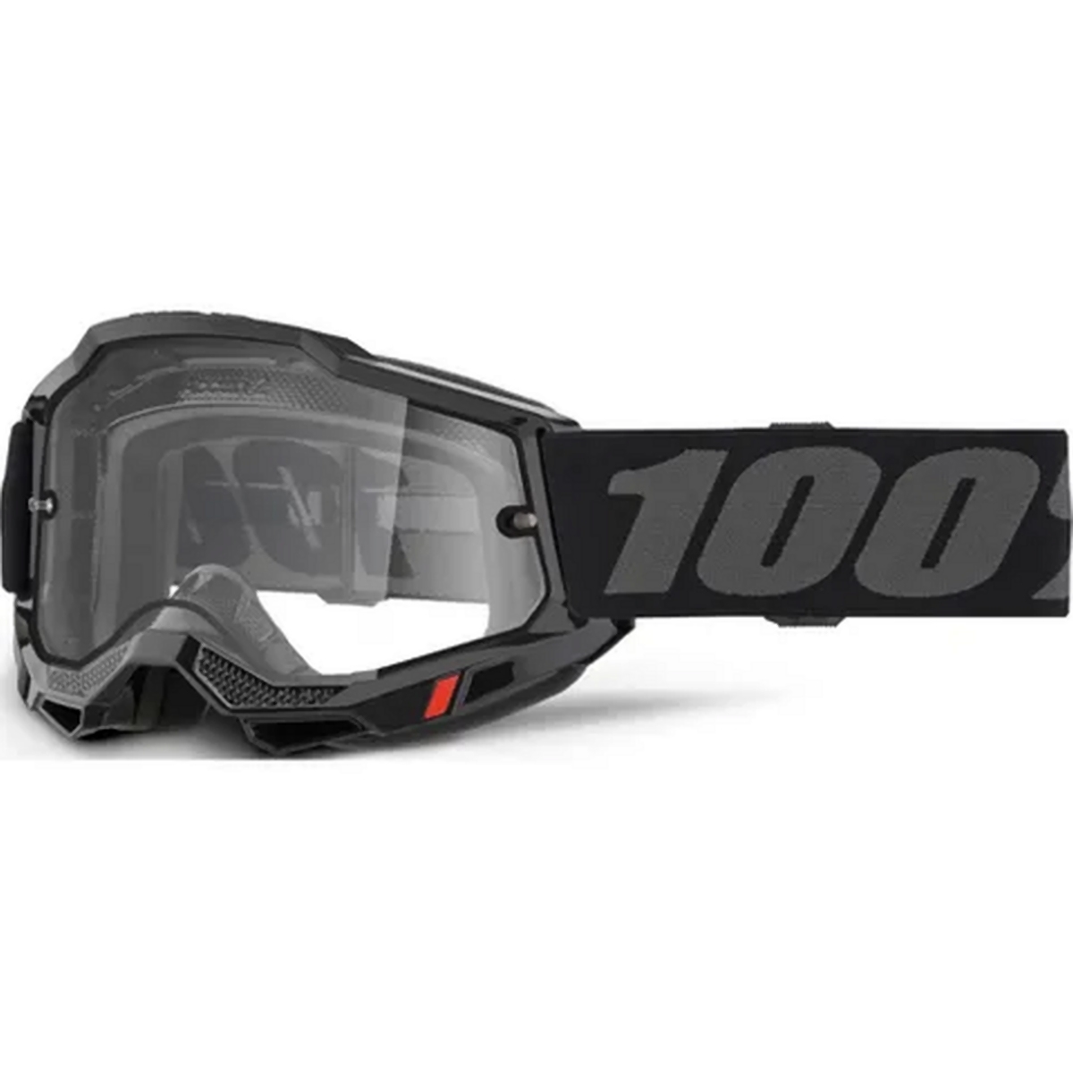 100 % Okuliare Accuri 2 Enduro Moto Black Clear Lens Farba Čierna/sz