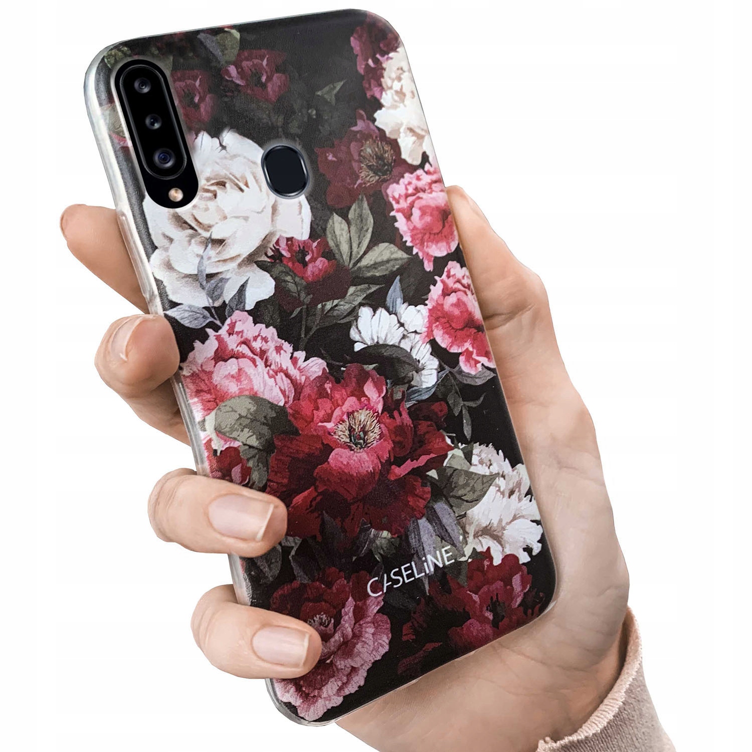 

Etui do Samsung A20s guma wzory + Szkło