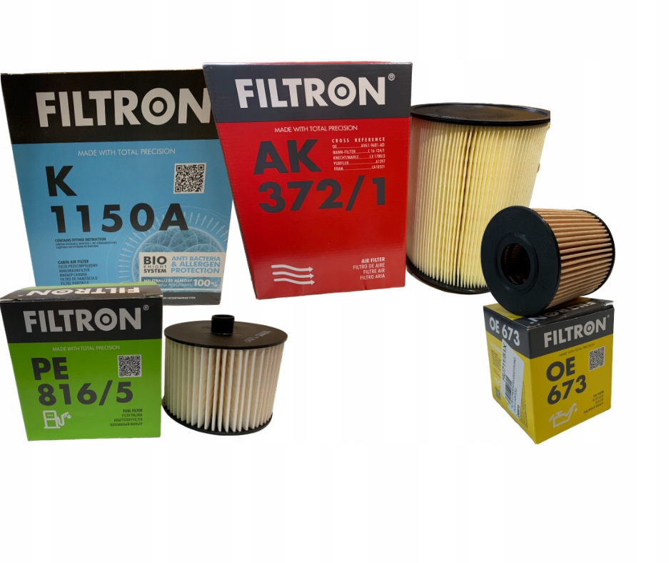 Sada 4 Filtrů Filtron Pro Ford Focus II MK2 2.0 Tdci Volvo S40 V50 II 2.0 D