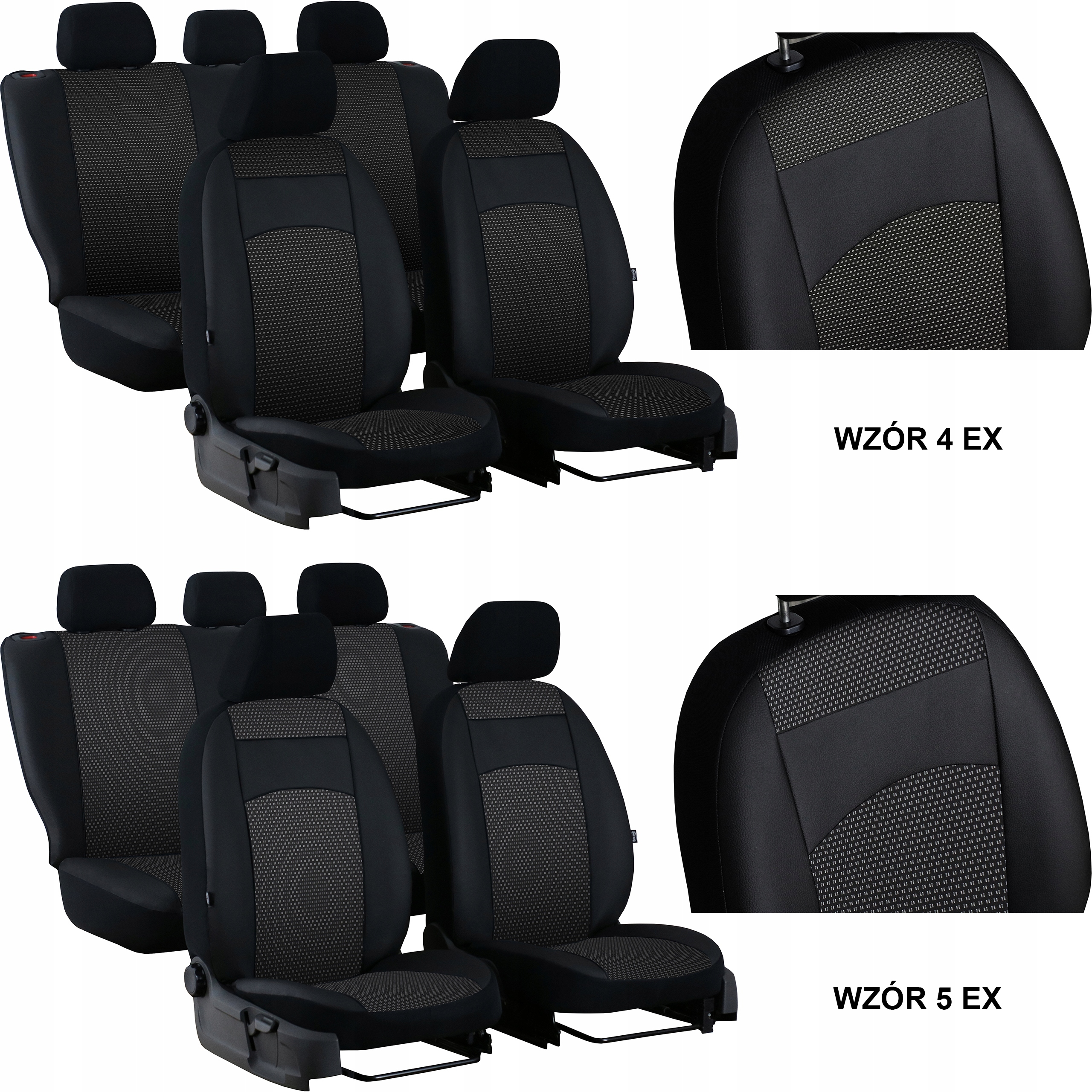 SKÓRA POKROWCE MIAROWE NA FOTELE do SUZUKI IGNIS 3 Cechy dodatkowe szwy/otwory na poduszki powietrzne kieszenie