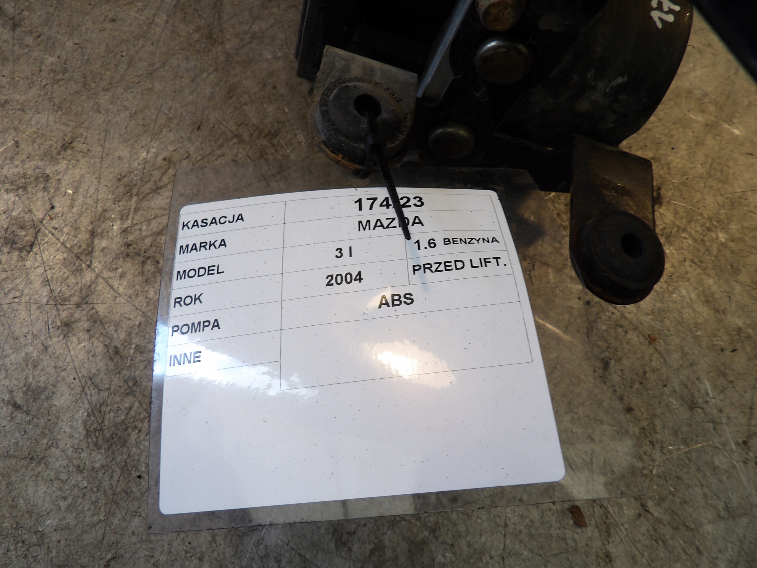 Mazda 3 and pump ABS 1,6B