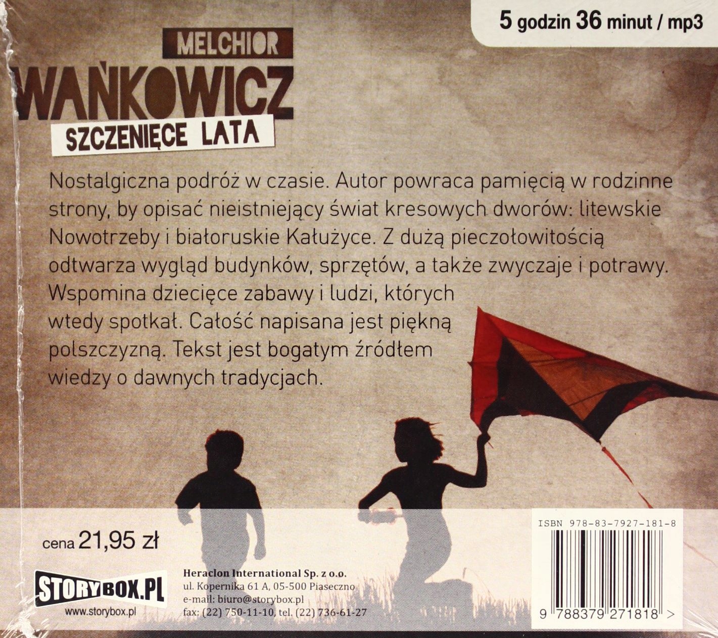 SZCZENIĘCE LATA - MELCHIOR WAŃKOWICZ (DIGIPACK) [AUDIOBOOK] [CD-MP3] Stan opakowania oryginalne
