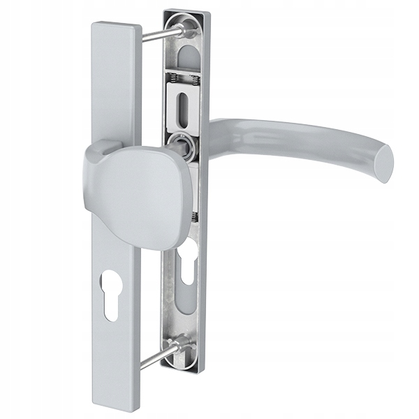 

Klamka pochwyt Jowisz 32 srebrna szyld prostok.L92