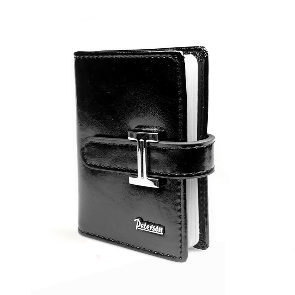 PETERSON SKÓRZANE ETUI KARTY KREDYTOWE WIZYTÓWKI Kolekcja PTN PL-102-BLACK