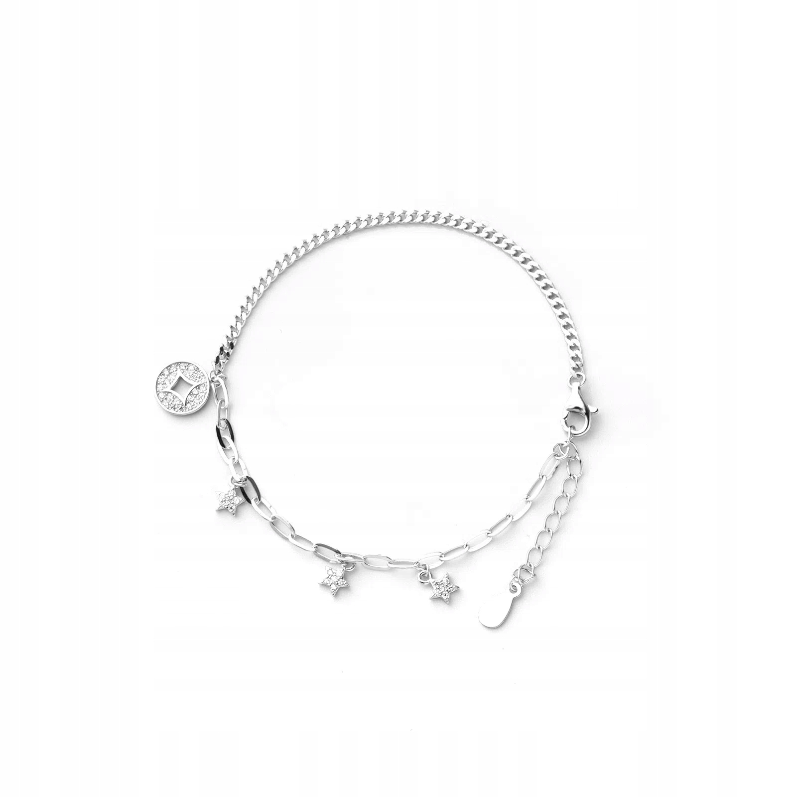 Stříbrný náramek 925 Kolečko Hvězdičky