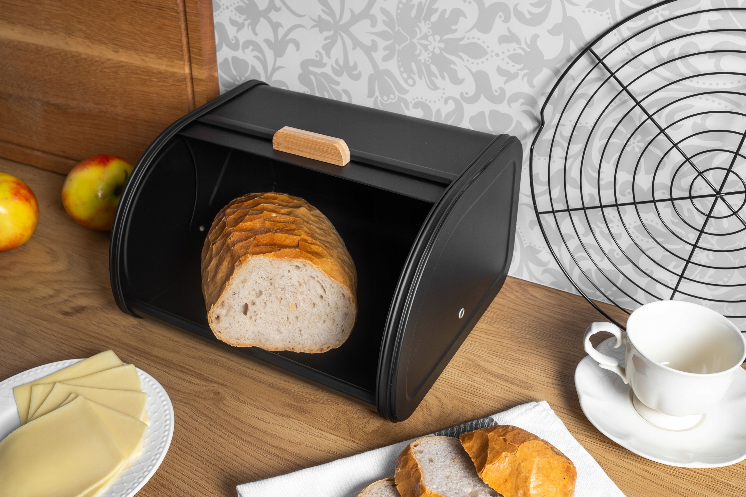 ZESTAW STYLOWY CHLEBAK METALOWY POJEMNIK NA ŻYWNOŚĆ CHLEB CZARNY EAN (GTIN) 5906716927592