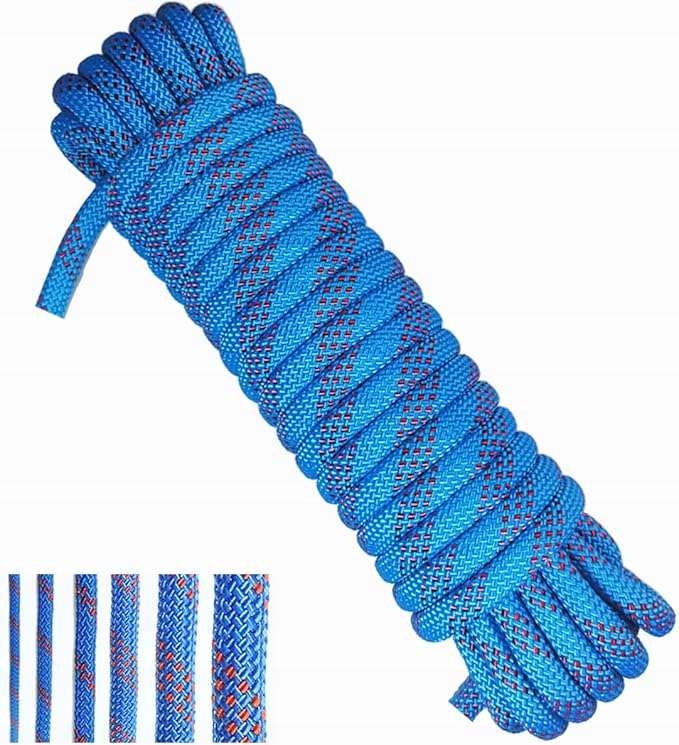 Turistické multifunkční horolezecké lano modré 18 mm 30 m