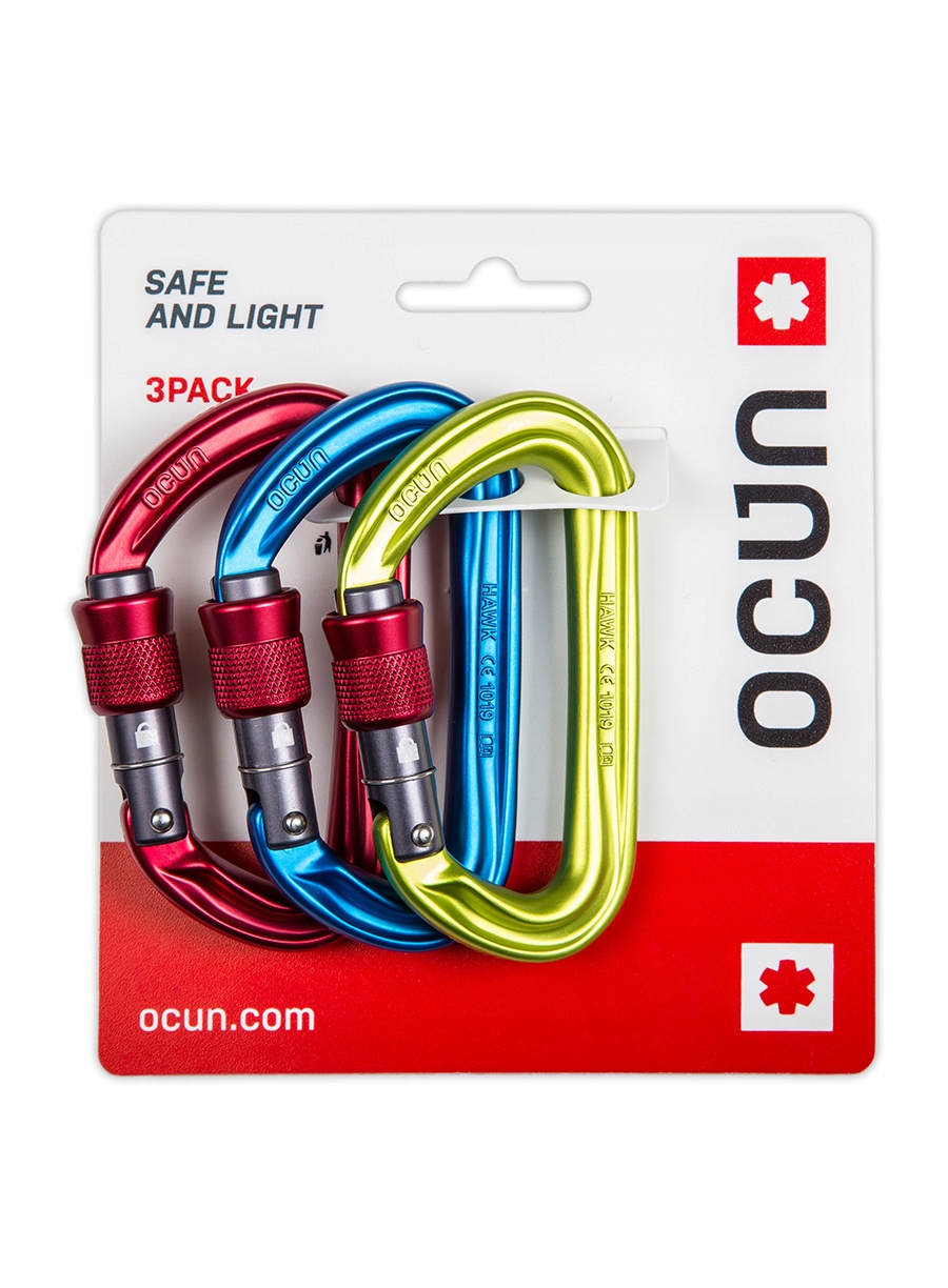 Sada karabinek Ocun Hawk Screw 3-pack