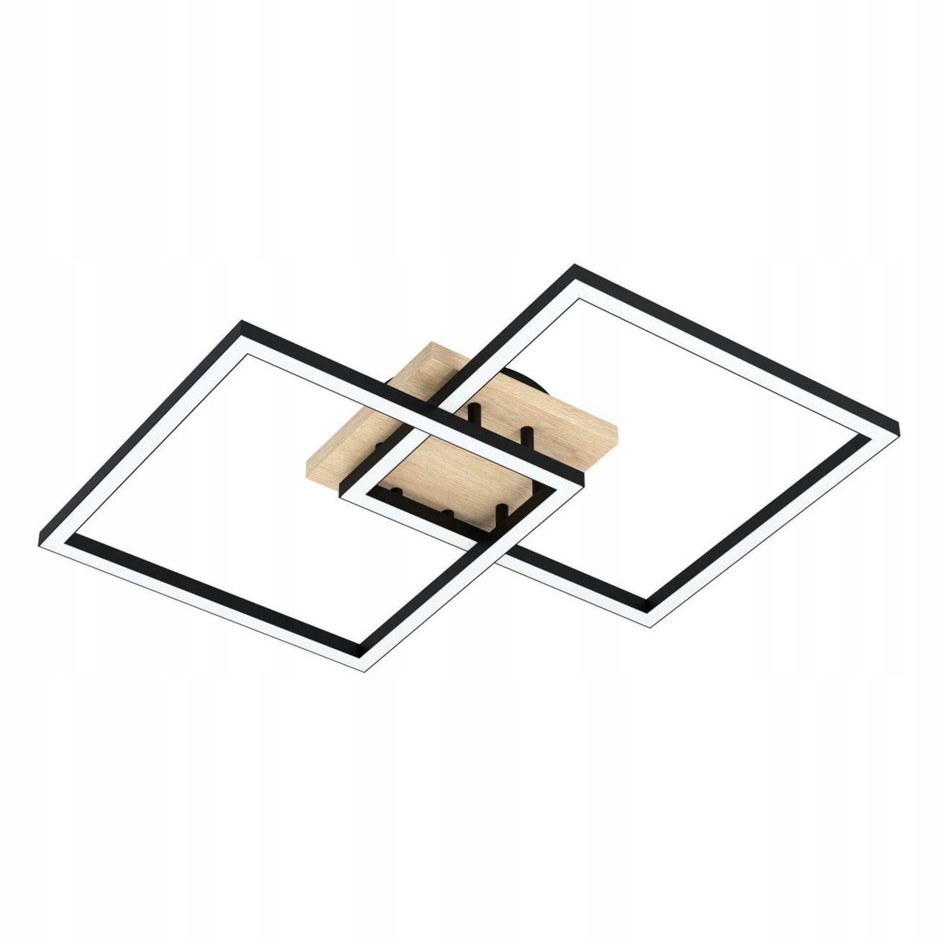 Led stropné svietidlo Eglo Lomaltas-z ZigBee 32W 4400lm čierna/drevo