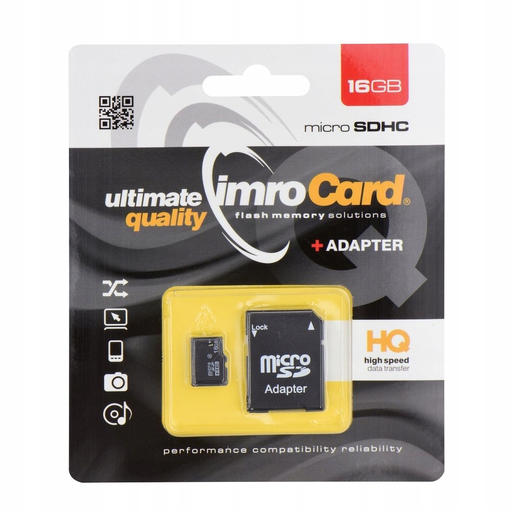 

Karta Pamięci Imro microSD 16GB z adapterem Sd