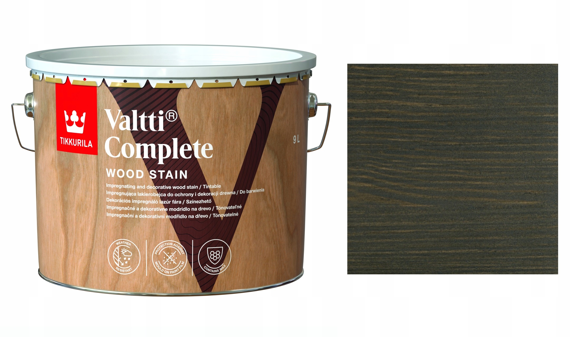 Tikkurila Valtti Complete 9L 5078 Kataja Lakierobejca Rozpuszczalnikowa