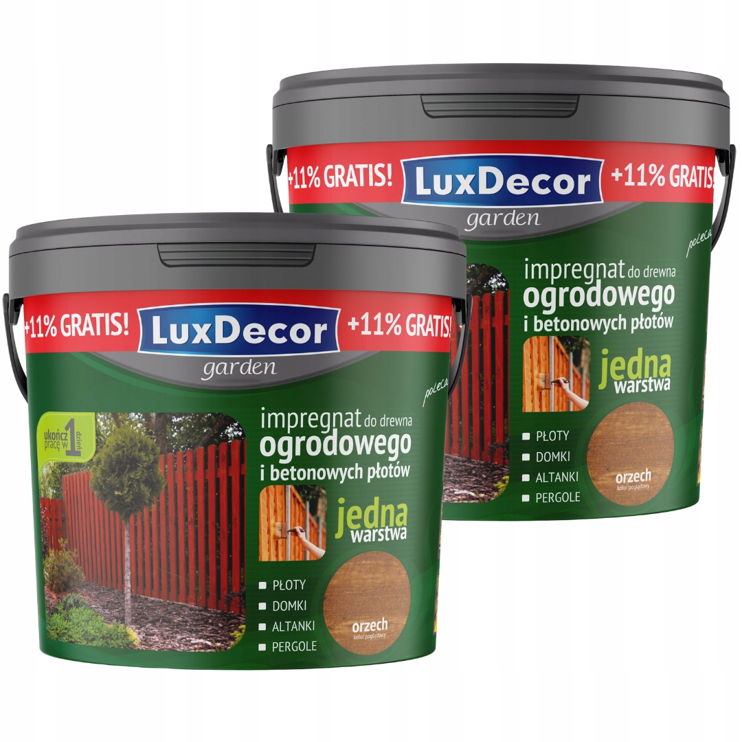 Luxdecor Zahradní Impregnace Na Dřevo 10 L, Ořech Sada 2X5 L
