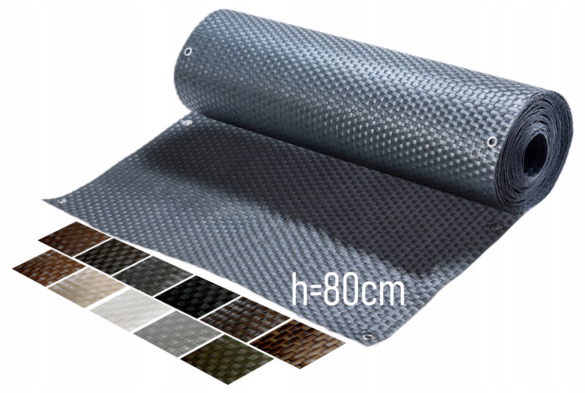 OSŁONA NA BALKON TARAS OCZKOWANA Technorattan 80 cm GRUBA