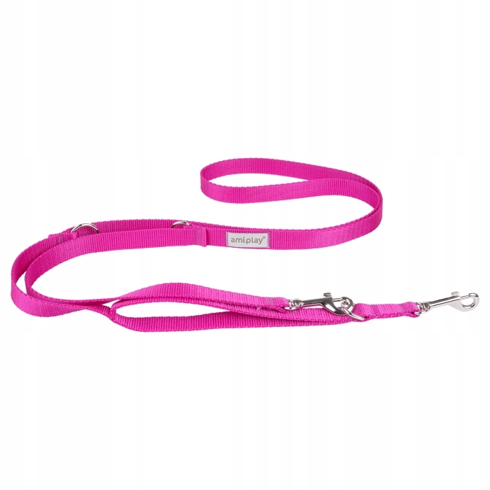 

Amiplay 7 in 1 Samba smycz regulowana różowa M