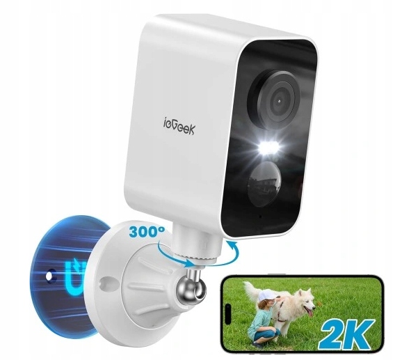 Bezdrátová Wifi Kamera 3MPX Iegeek S2 Venkovní Alarm 4K Monitorování Qhd