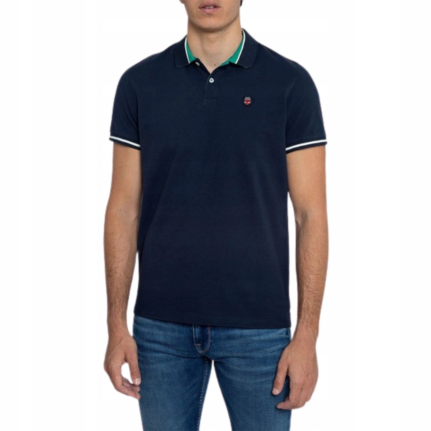 Tričko pánské polokošile Pepe Jeans klasické bavlněné tmavě modré vel. S