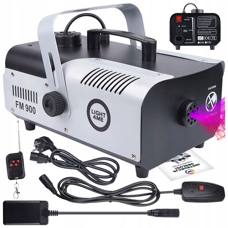 Výrobník Mlhového Kouře Výkonný LIGHT4ME Fm 900W 2 Ovladače