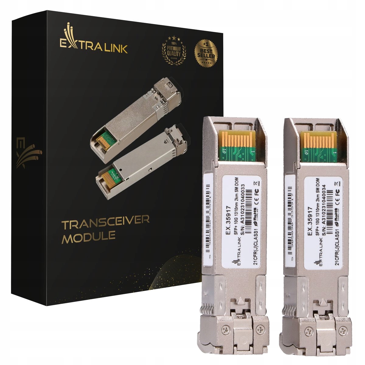 Sfp+ modul Extralink 10G 2ks 10Gbps Lc/upc 1310nm 2km Sm