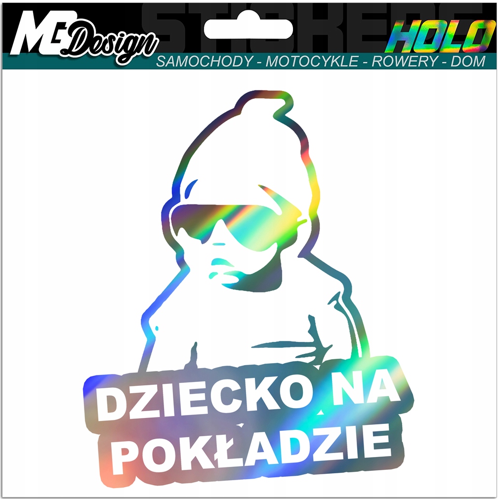 

Dziecko Na Pokładzie naklejka na szybę Hologram
