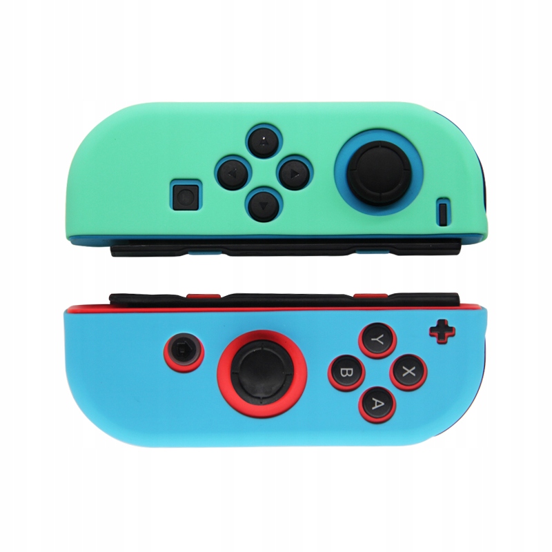 2x Etui silikonowe soft na Joy-Con Nintendo Switch Ns Oled Nieb-Zielone