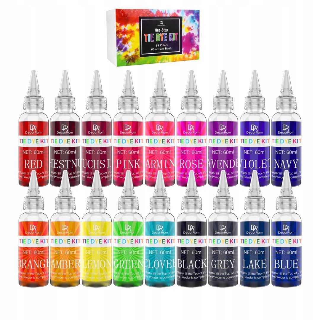 18 ks Sada Textilních Barviv Diy, Ruční Práce, Oblečení 18X60ML