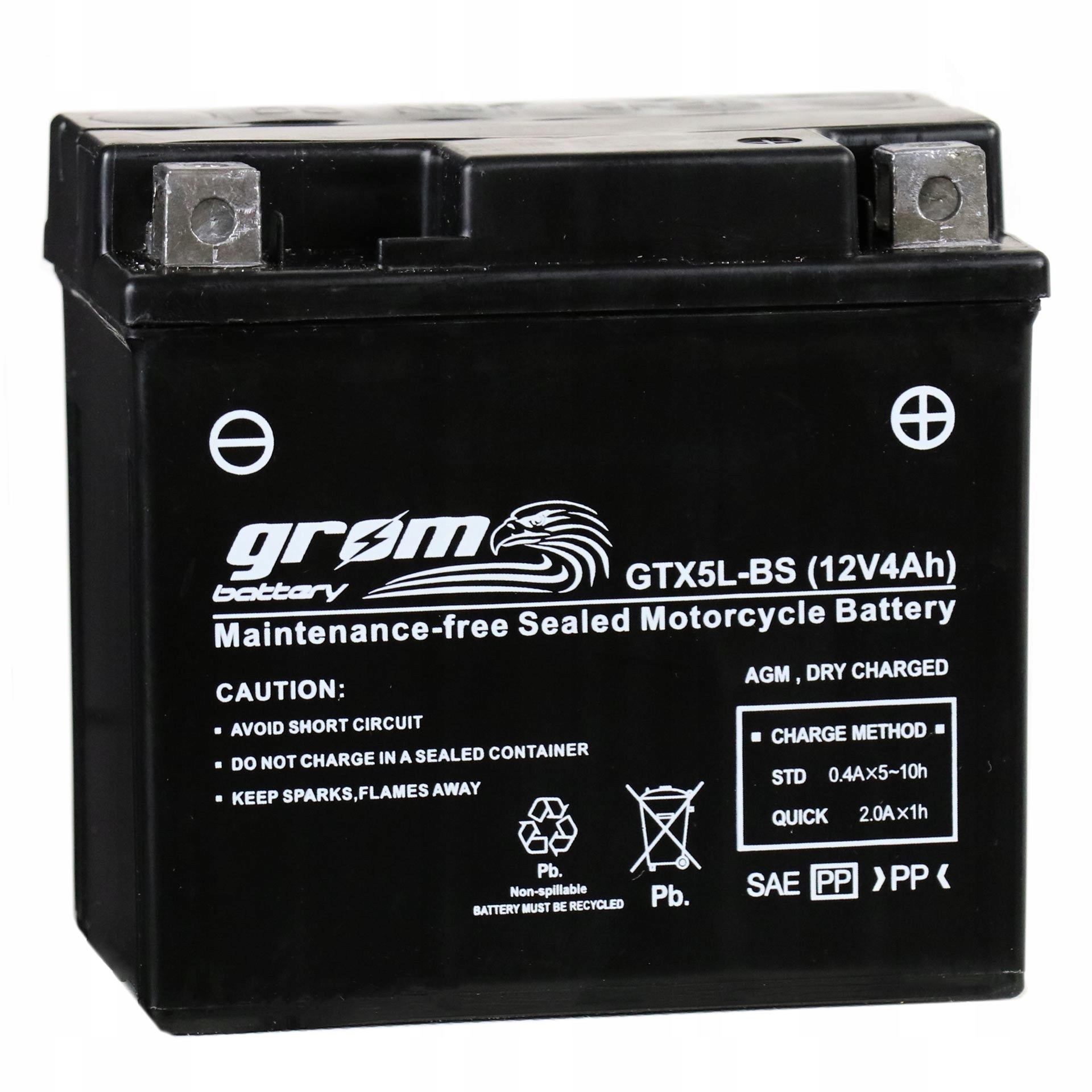 

Akumulator Grom GTX5L-BS 12V 4Ah 80A Katowice