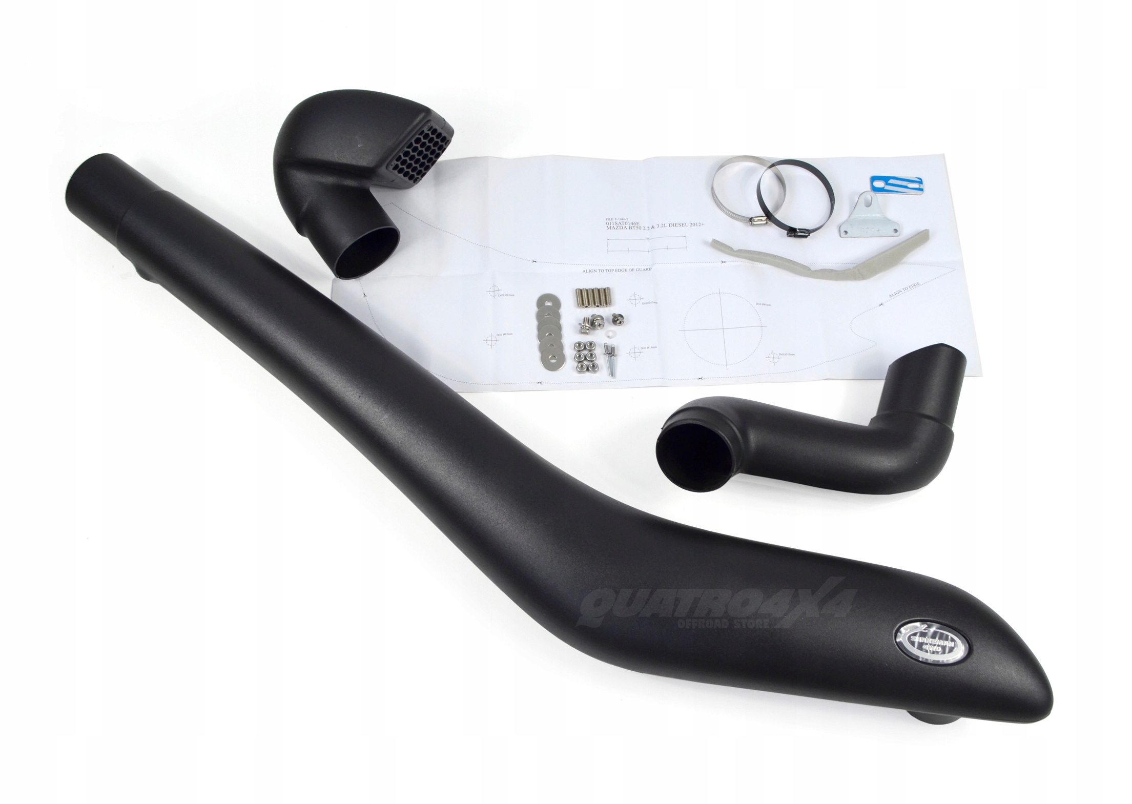 Mazda BT50 (2012+) 2.2L 3.2L diesel Snorkel Lldpe Vstup Vzduchu Snakeman