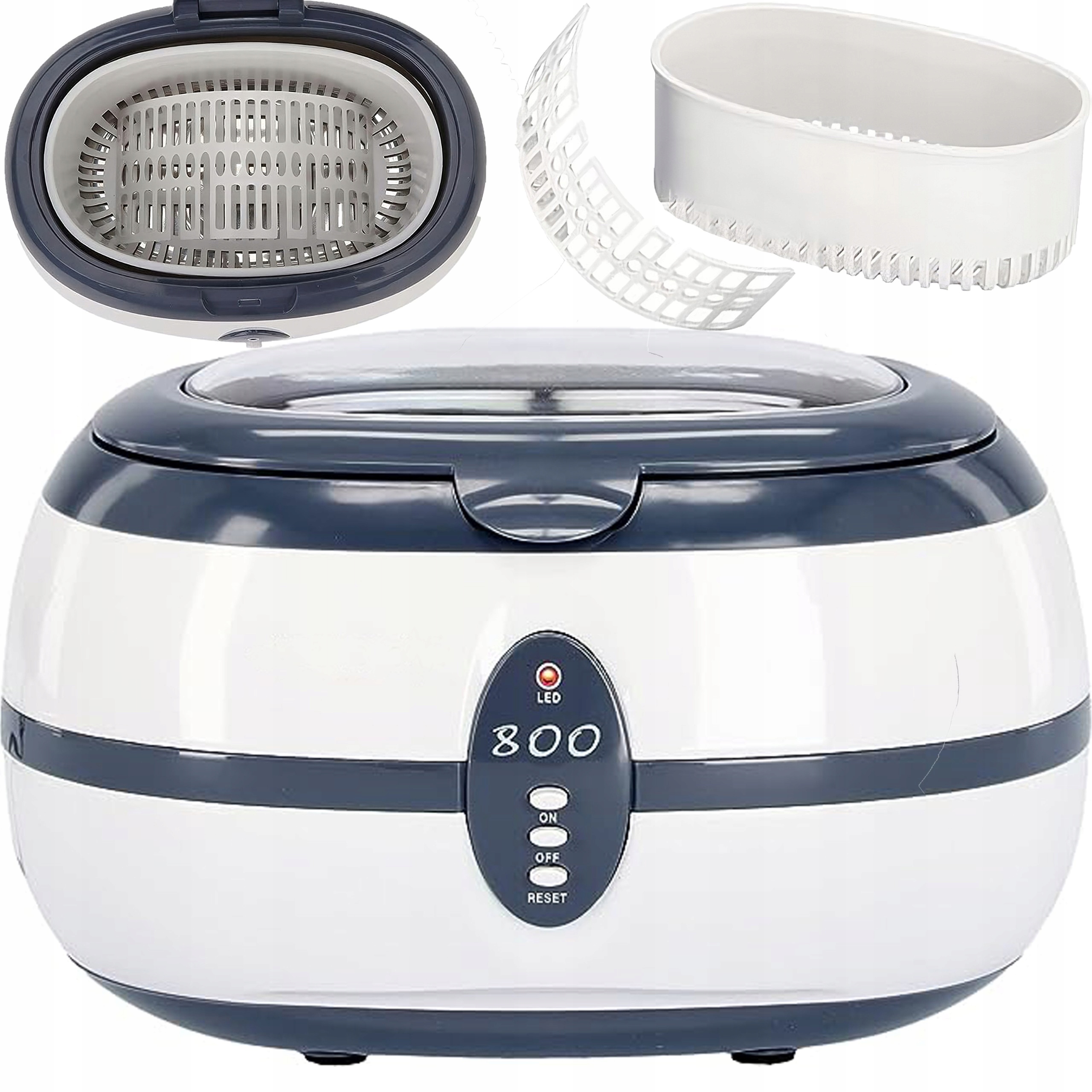 Myjka Ultradźwiękowa Sterylizator Kosmetyczny Pojemny 0,6L Mocny 35W 40kHz