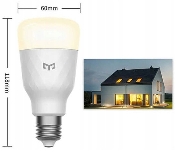 ŻARÓWKA INTELIGENTNA YEELIGHT W3 E27 8W LED WIFI Moc 8 W