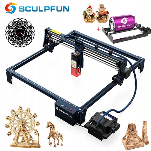 

Grawer laserowy Sculpfun S30 z Rolka+air pump