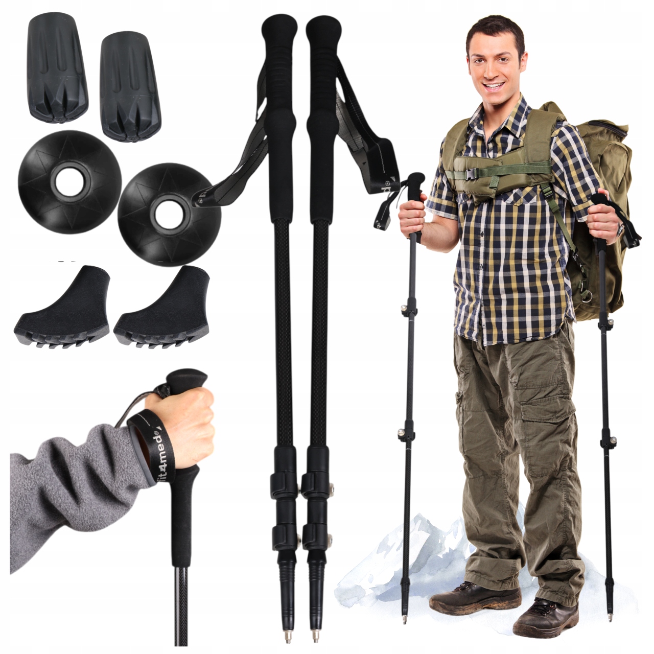 Hole Pro Chůzi, Skládací, Nordic Walking, Lehké, Vynikající Pro Trekkigy