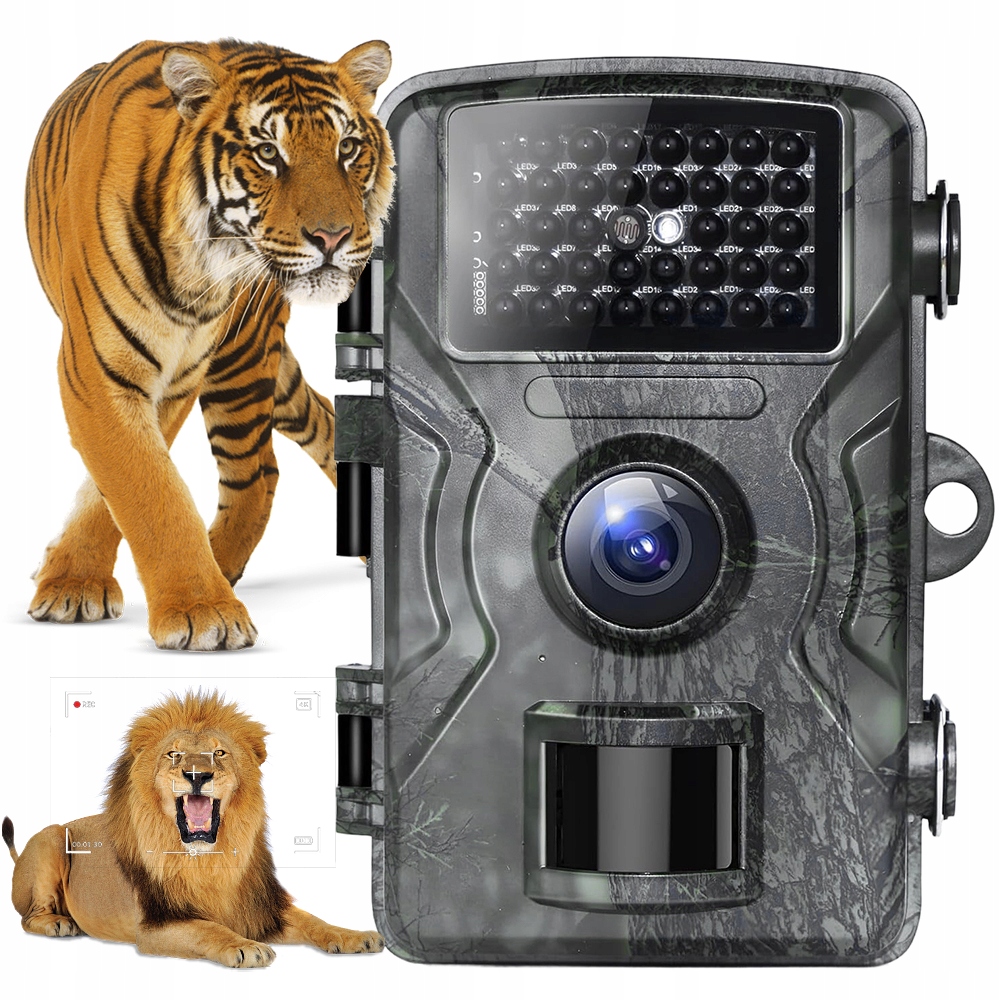 Přírodovědecká kamera aktivovaná pohybem, 3 fotografie za sebou 32MP 1080P