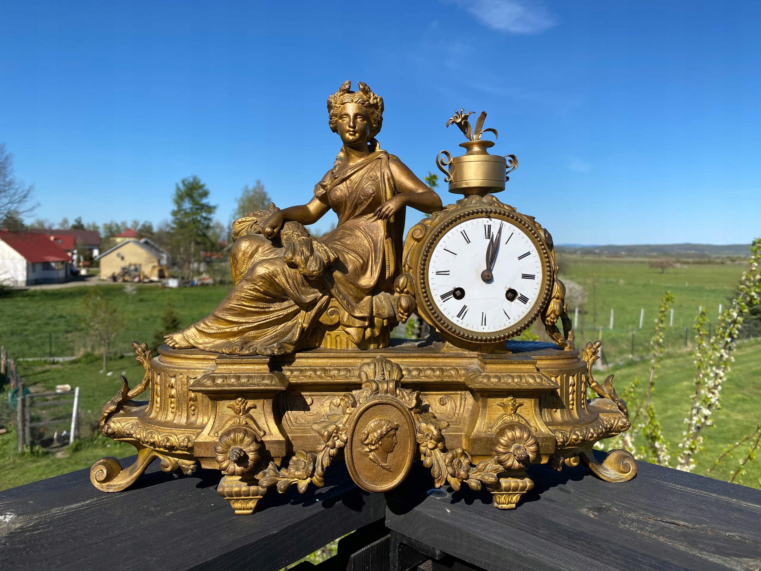 Zegar kominkowy Figuralny Francja XIXw.