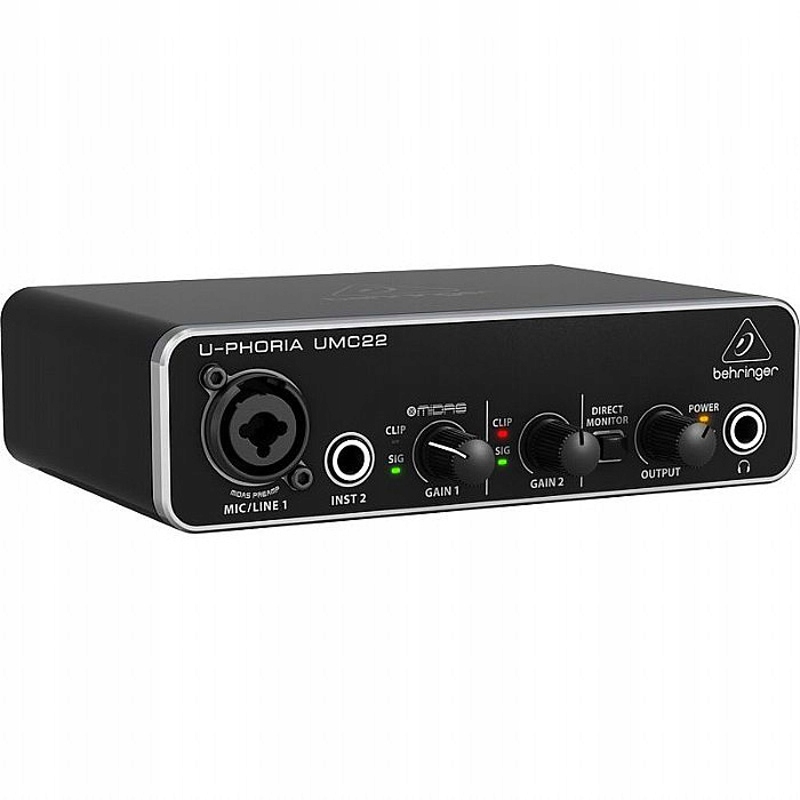 Behringer UMC22 Interfejs Audio Usb Z Preampem MIC