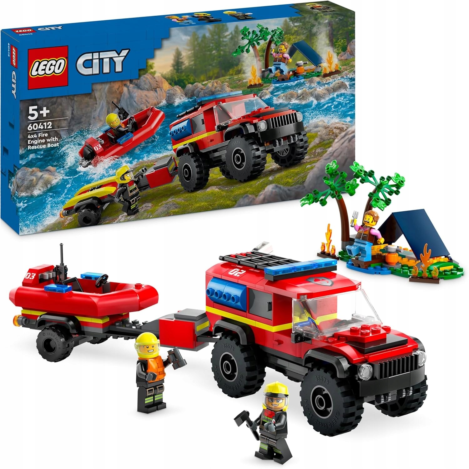 Lego City 60412 Terénní hasičský vůz se záchrannou lodí