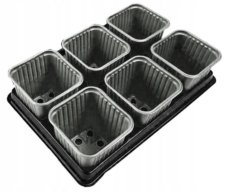 

Doniczki 8x8cm 12SZT Tace Kwadratowe Produkcyjne