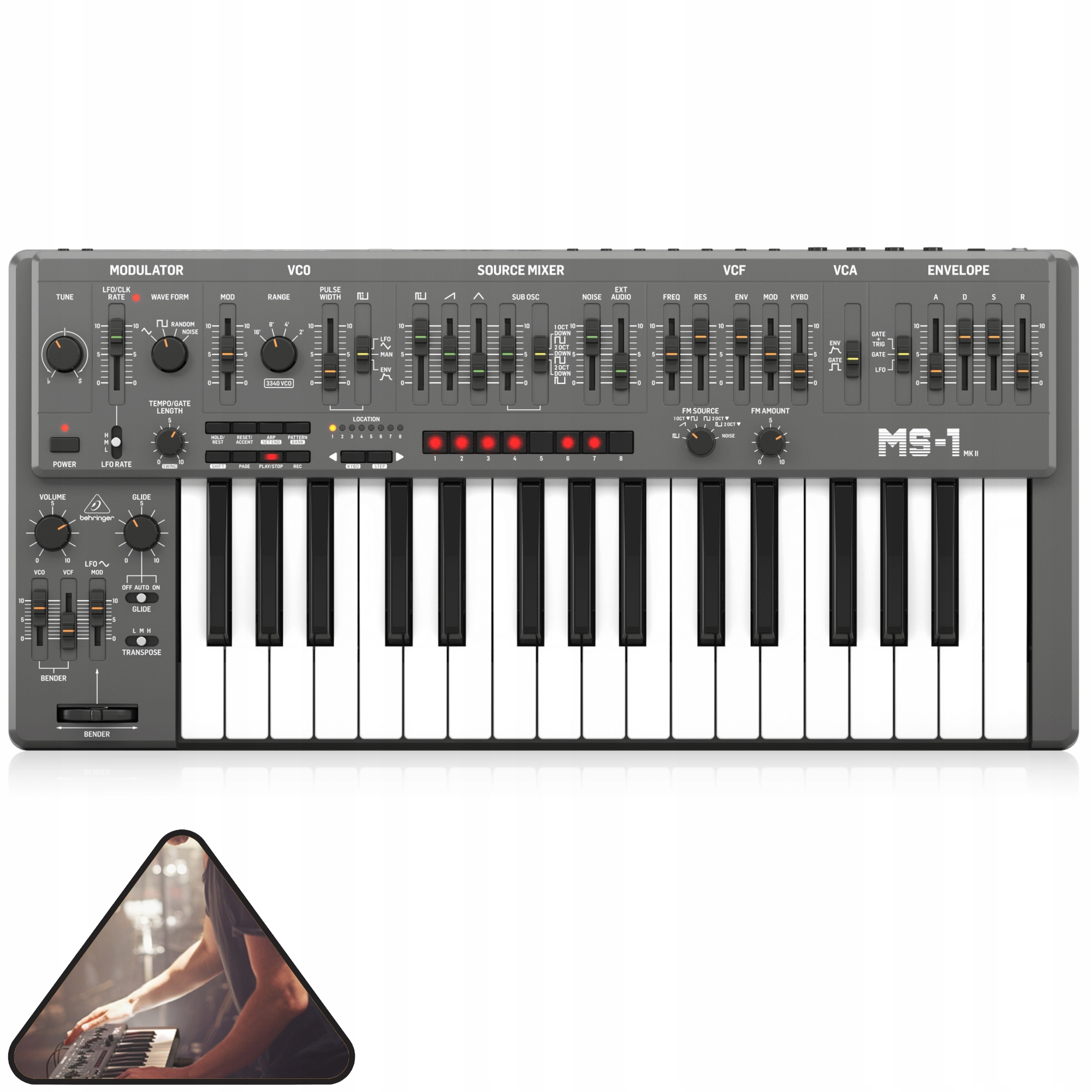 Behringer MS-1 Mk Ii-gy Analogový syntezátor 32 kláves Vco Vca Vcf