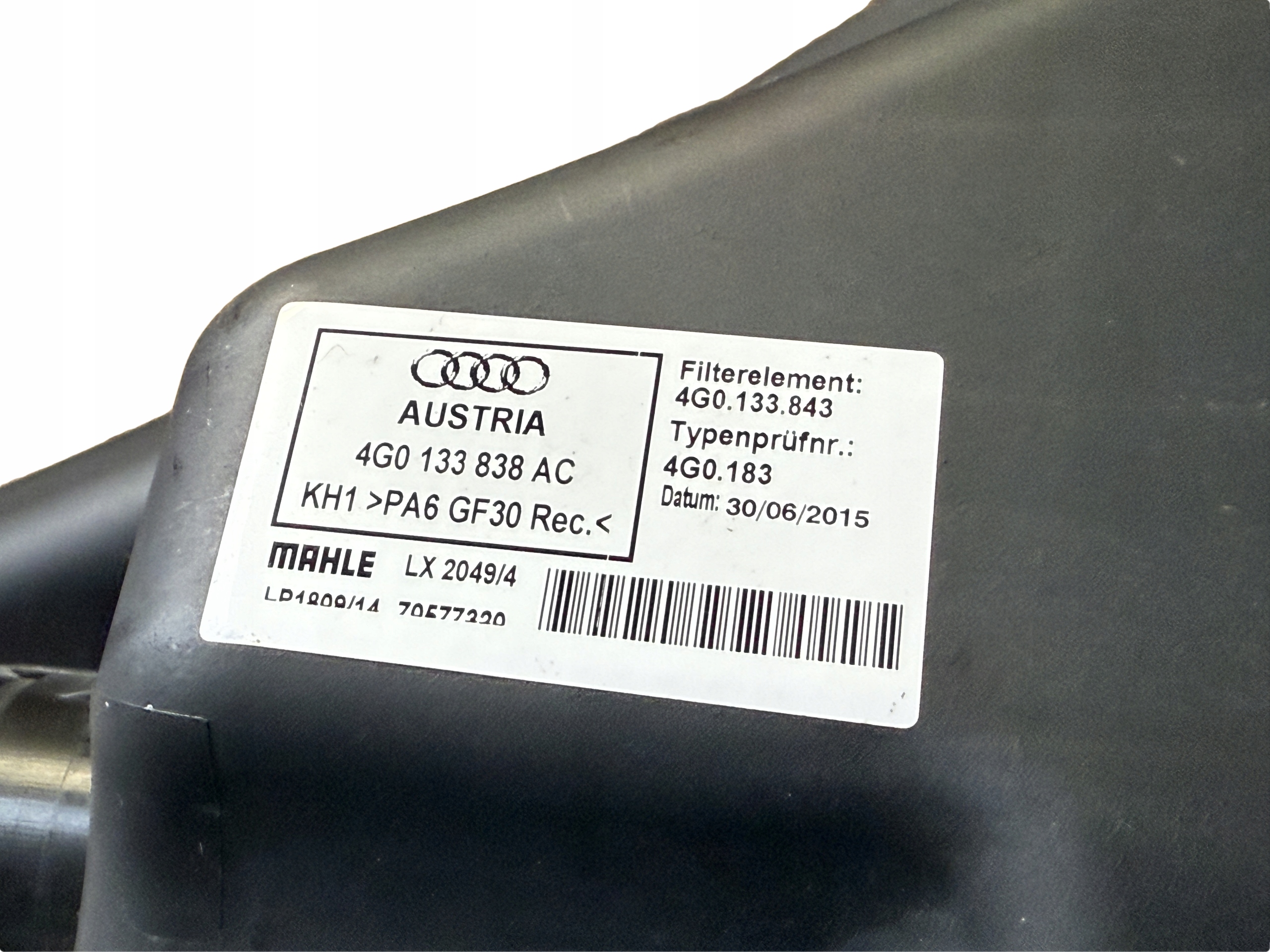 AUDI A6 A7 4G C7 3.0TDI FILTER luft 4G0133838AC
